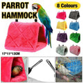 Pet Bird Parrot Parakeet Budgie Warm Hammock Cage Hut Tent Bed Hanging Cave - Grey.