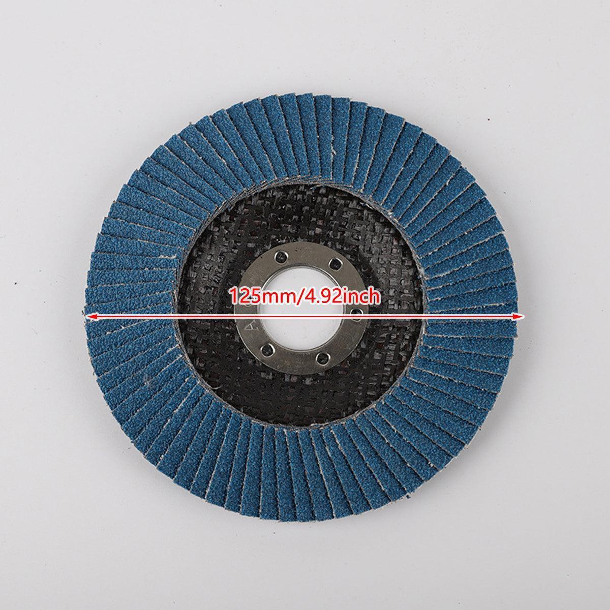 10pcs Flap Disc 40/60/80/120 Grit Angle Grinder Wheel Set Durable Sanding Tool - 40 Grit.