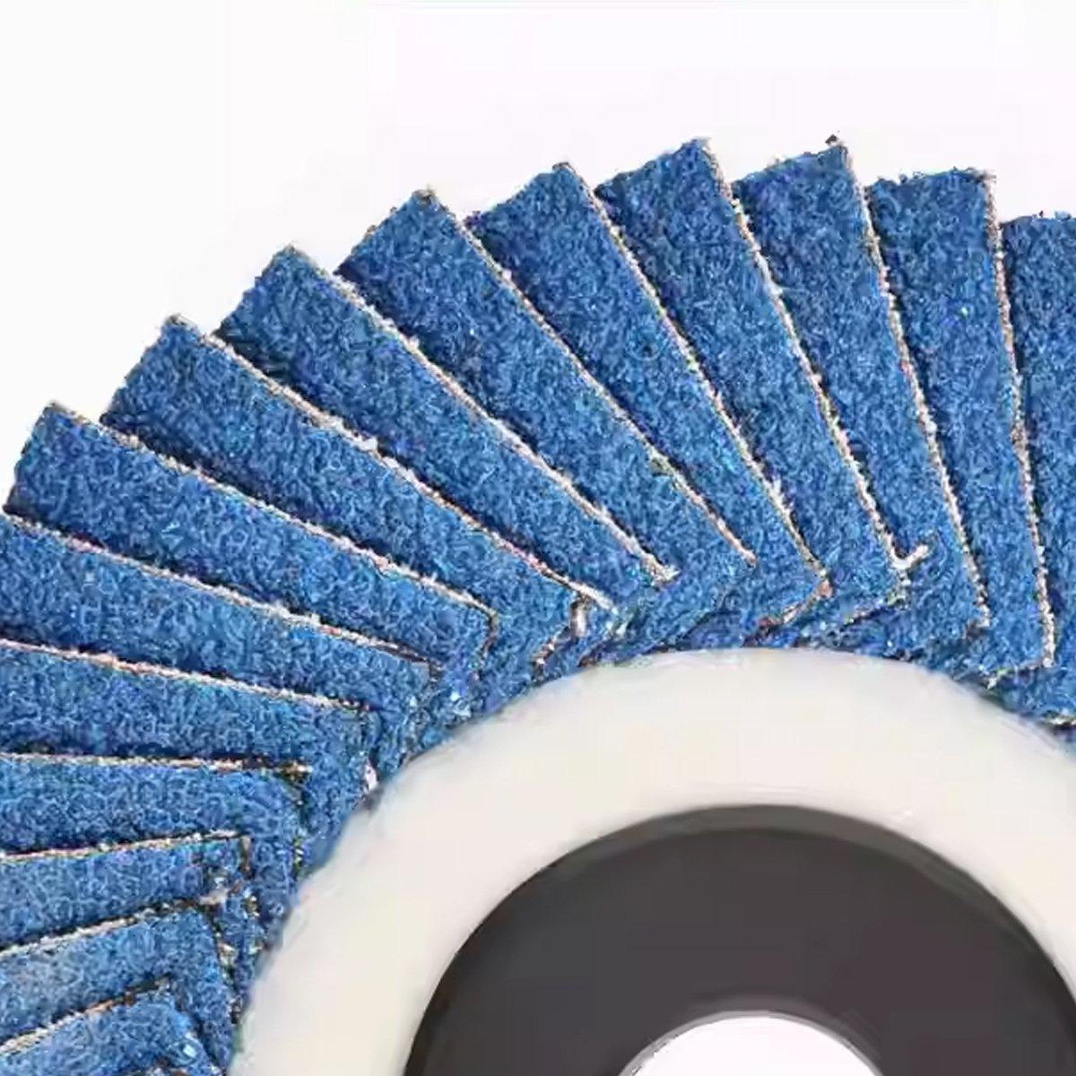 10pcs Flap Disc 40/60/80/120 Grit Angle Grinder Wheel Set Durable Sanding Tool - 40 Grit.