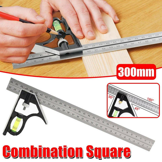 300mm Horizontal Movable Angle Ruler Adjustable Measuring Tool for Engineering.