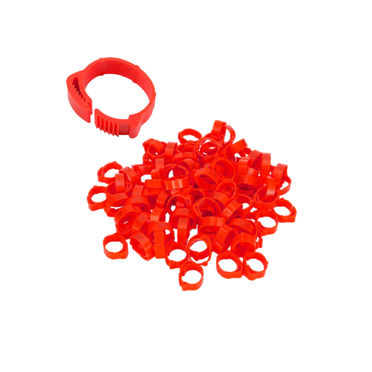 Chicken Duck Goose Leg Rings 100pcs Numbered Ankle Bands Bird ID Tags Farm Use - Green