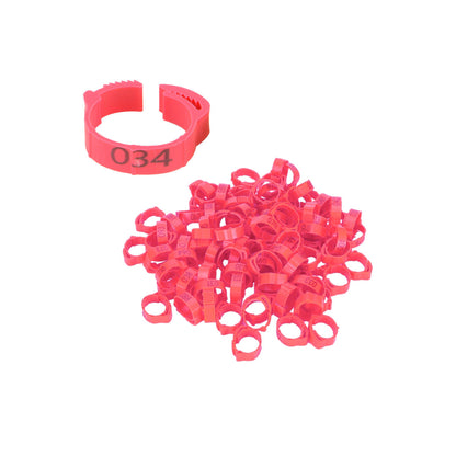 Chicken Duck Goose Leg Rings 100pcs Numbered Ankle Bands Bird ID Tags Farm Use - Green