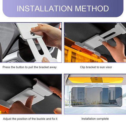 Day Night Anti Glare Sun Visor Mirror High Beam Shield Driver Eye Protection.