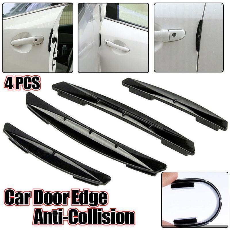 4Pcs Universal Black Car Door Edge Anti-Collision Cover Scratch Protector Guard.