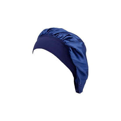 Sleeping Bonnet Hair Wrap Silk Satin Cap Women Elastic Night Soft Hat Headwear - Purple