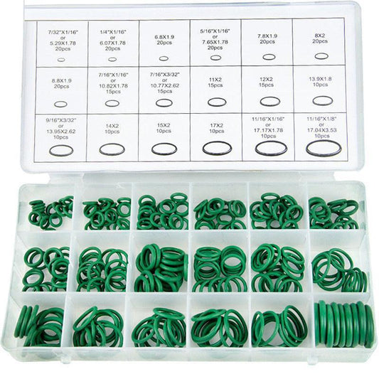 270 Pcs Air Conditioning O Ring Assortment Kit Green Air Con 18 Sizes Oring Gas.