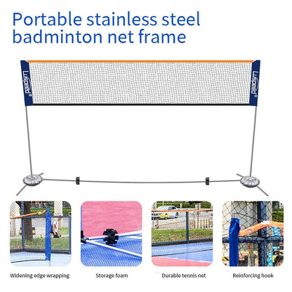 Portable Outdoor Badminton Net Set Easy Setup Adjustable Height Sports Equipment - 3.1M.