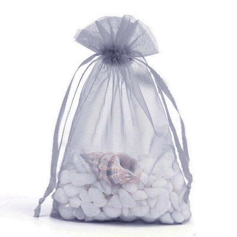 50PCS Organza Bag Sheer Bags Jewellery Wedding Candy Packaging Sheer Bags 10*15 cm - Gold/50PCS