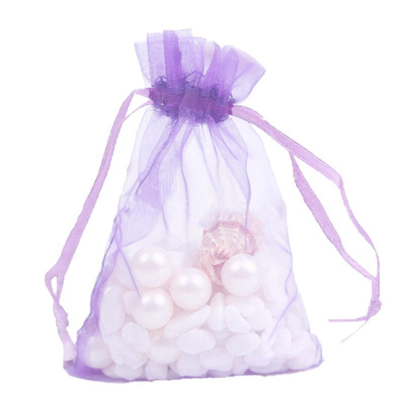 50PCS Organza Bag Sheer Bags Jewellery Wedding Candy Packaging Sheer Bags 10*15 cm - Yellow/50PCS