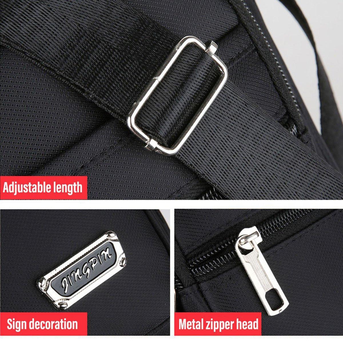 Mens Crossbody Shoulder Bag Travel Messenger Bag Casual Handbag for Boys and Men - Green-4 zippers