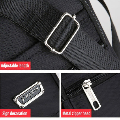 Mens Crossbody Shoulder Bag Travel Messenger Bag Casual Handbag for Boys and Men - Green-4 zippers