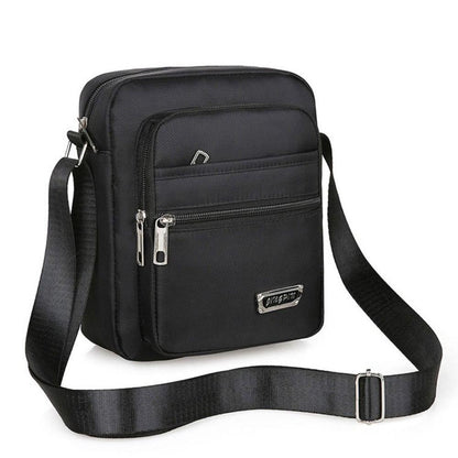 Mens Crossbody Shoulder Bag Travel Messenger Bag Casual Handbag for Boys and Men - Green-4 zippers