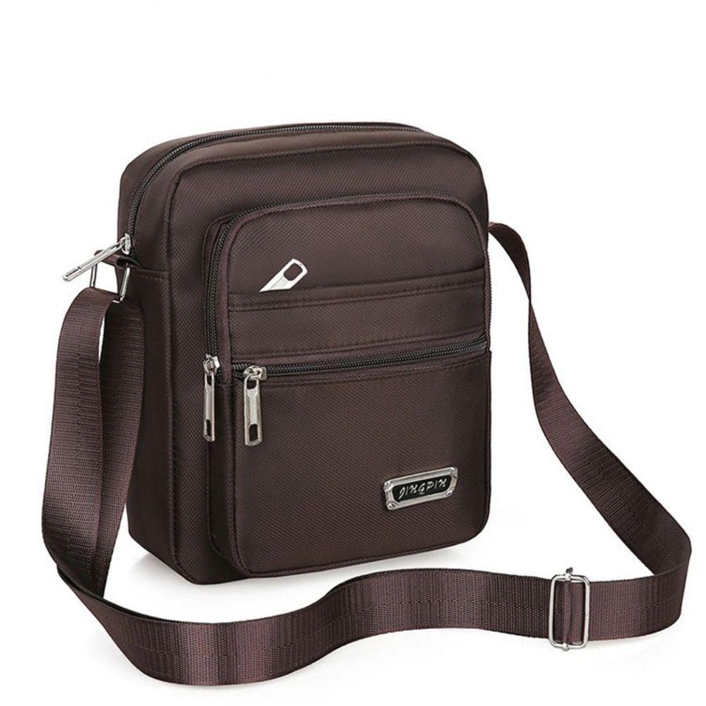 Mens Crossbody Shoulder Bag Travel Messenger Bag Casual Handbag for Boys and Men - Green-4 zippers