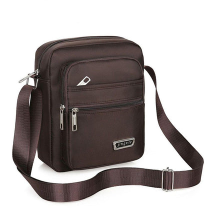 Mens Crossbody Shoulder Bag Travel Messenger Bag Casual Handbag for Boys and Men - Green-4 zippers