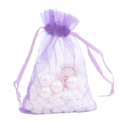 50 pcs Organza Bag Sheer Bags Jewellery Wedding Candy Packaging Sheer Bags 7*9 cm - Gold/50PCS