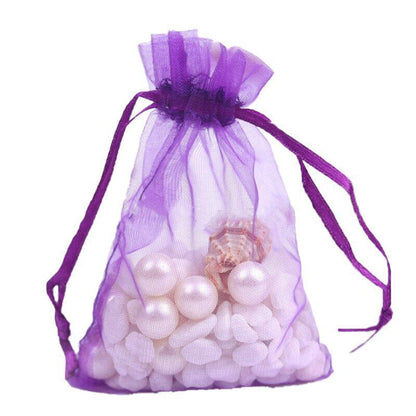 50 pcs Organza Bag Sheer Bags Jewellery Wedding Candy Packaging Sheer Bags 7*9 cm - Gold/50PCS