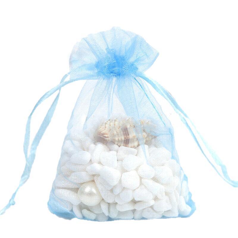 50 pcs Organza Bag Sheer Bags Jewellery Wedding Candy Packaging Sheer Bags 7*9 cm - Yellow/50PCS