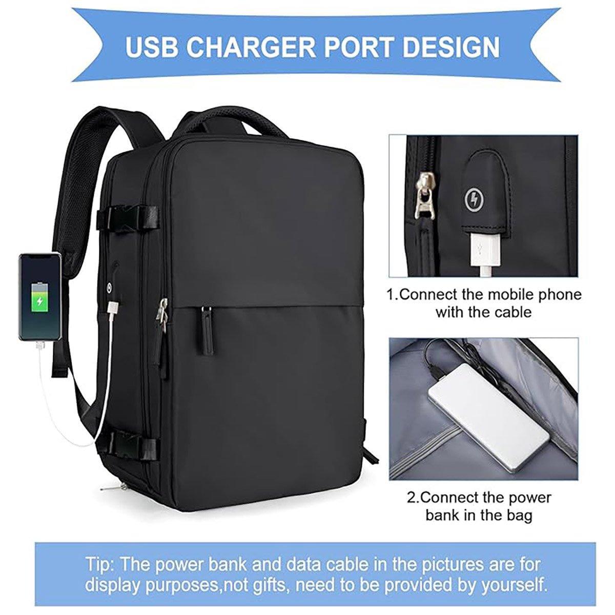 Waterproof Travel Backpack Outdoor Sports Shoulder Bag Hiking Camping Daypack - Grey