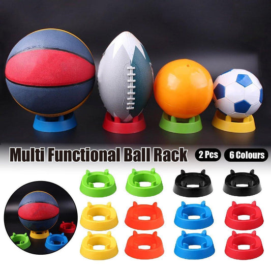 2PCS Football Basketball Volleyball Storage Stand Multi-Functional Ball Holder - Yellow.