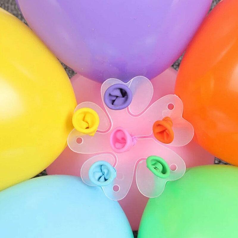 Balloon Clips H V Clip Tie Filled Helium Air Balloons Wedding Party Decoration - 50X Round shaped