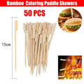 Bamboo Wooden Catering Paddle Skewers Disposable Finger Food Cocktail BBQ.