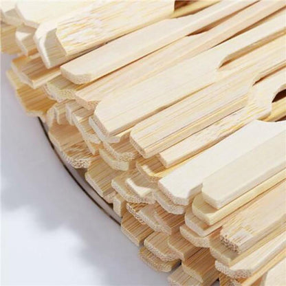 Bamboo Wooden Catering Paddle Skewers Disposable Finger Food Cocktail BBQ.