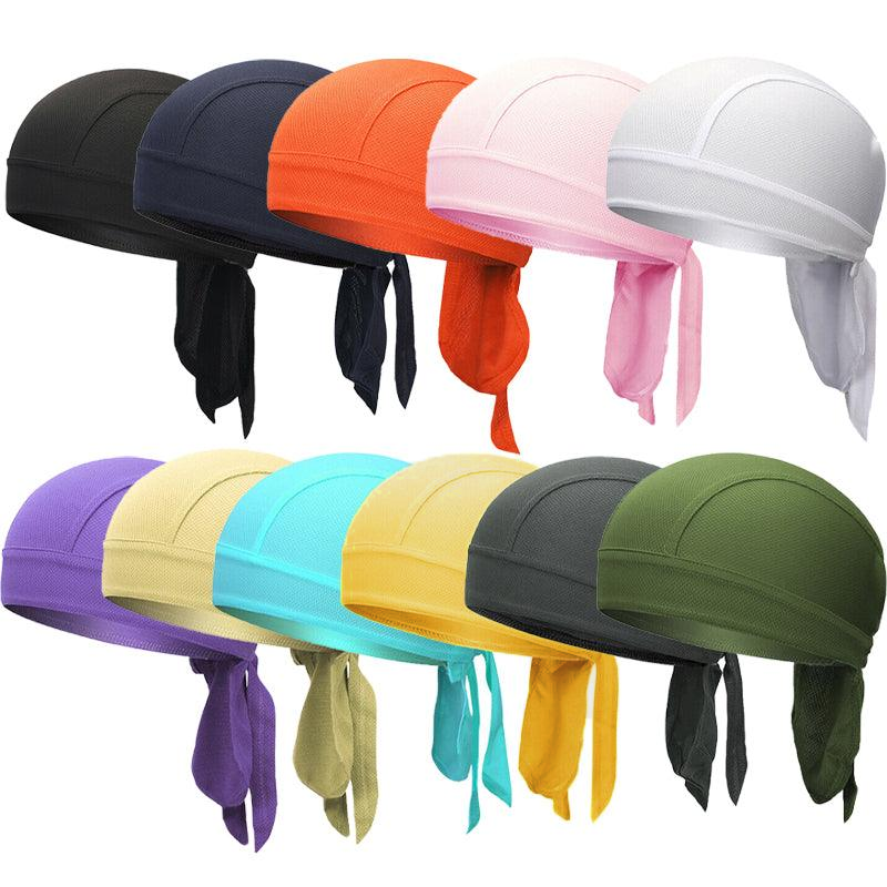 Durag Bandanna Cap Cycling Head Wraps Skull Cap Scarves Caps Motorcycle Sports - Pink