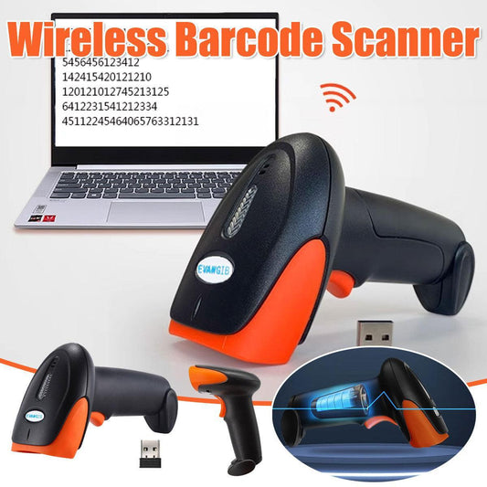 Wireless Barcode Scanner 2D QR Code Handheld Reader for Supermarket Warehouse.