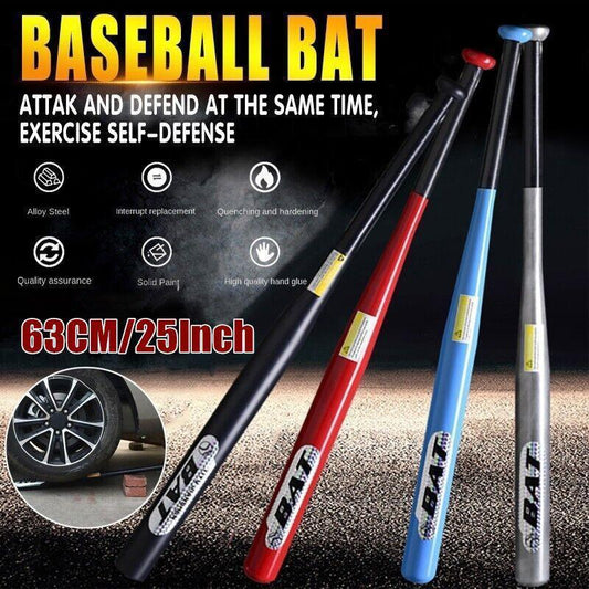 25inch 63CM Alloy Steel Metal Baseball Bat Racket 4 Colours - Blue.