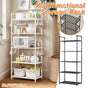 5Tiers Pot Storage Rack Pan Stand Saucepan Holder Cookware Organizer for Kitchen - White