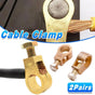 2 Pairs Cable Clamp Battery Clips Car Positive Negative Pure Copper Terminals.