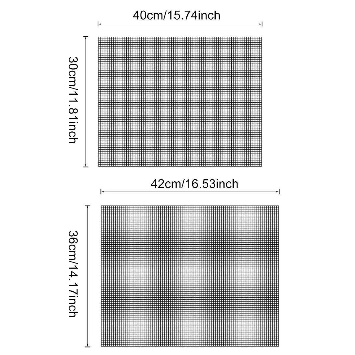 3/6/10PCS Non-Stick BBQ Grill Mat Mesh Liner Cooking Barbecue Sheet Baking Pad - 40X30cm-3PCS