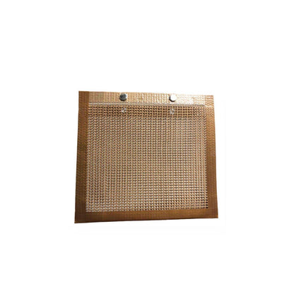 24x14CM BBQ Grilling Mesh Reusable Bag Outdoor Camping Barbecue Grill Mats Cooking Pads - Black