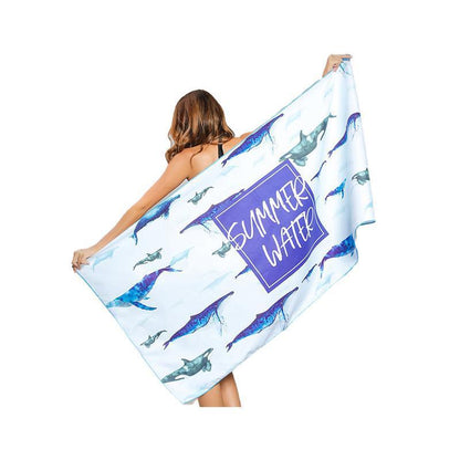 Sand Free XL Beach Towel + Bag Quick Dry Microfibre Compact Light Swimming - Colorful starry sky