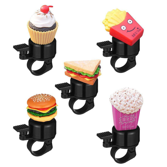 Cute Food Style Bicycle Bell Loud and Fun Handlebar Accessory - French fries.