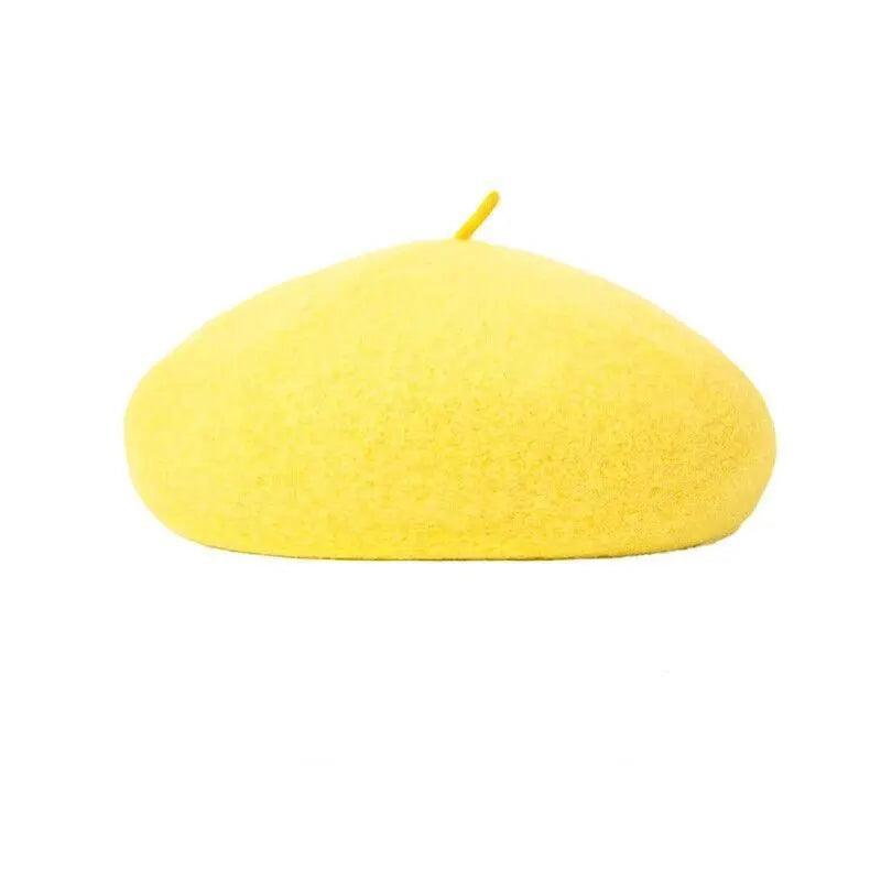 Women Ladies Beanie Wool French Beret Newsboy Hat Cap Winter Warm Hats Girls - Black