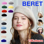 Women Ladies Beanie Wool French Beret Newsboy Hat Cap Winter Warm Hats Girls - Purple
