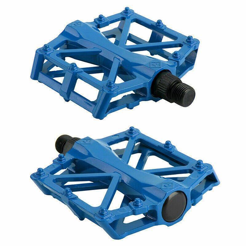 Bike Pedals Alloy Mountain Road MTB Colored Bicycle Nonslip Cycling Pedals 9/16" - Green.