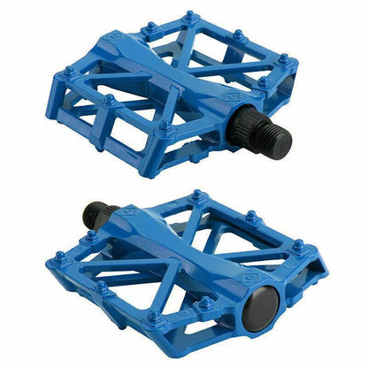 Bike Pedals Alloy Mountain Road MTB Colored Bicycle Nonslip Cycling Pedals 9/16" - Green.
