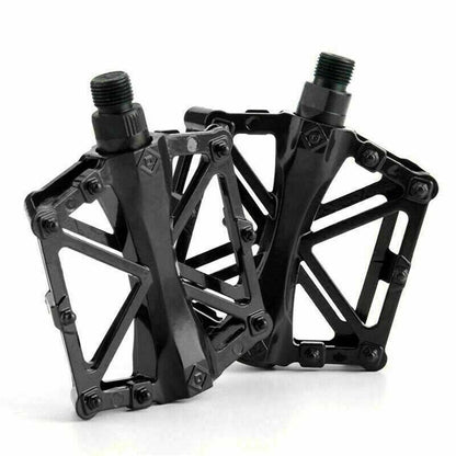 Bike Pedals Alloy Mountain Road MTB Colored Bicycle Nonslip Cycling Pedals 9/16" - Green.