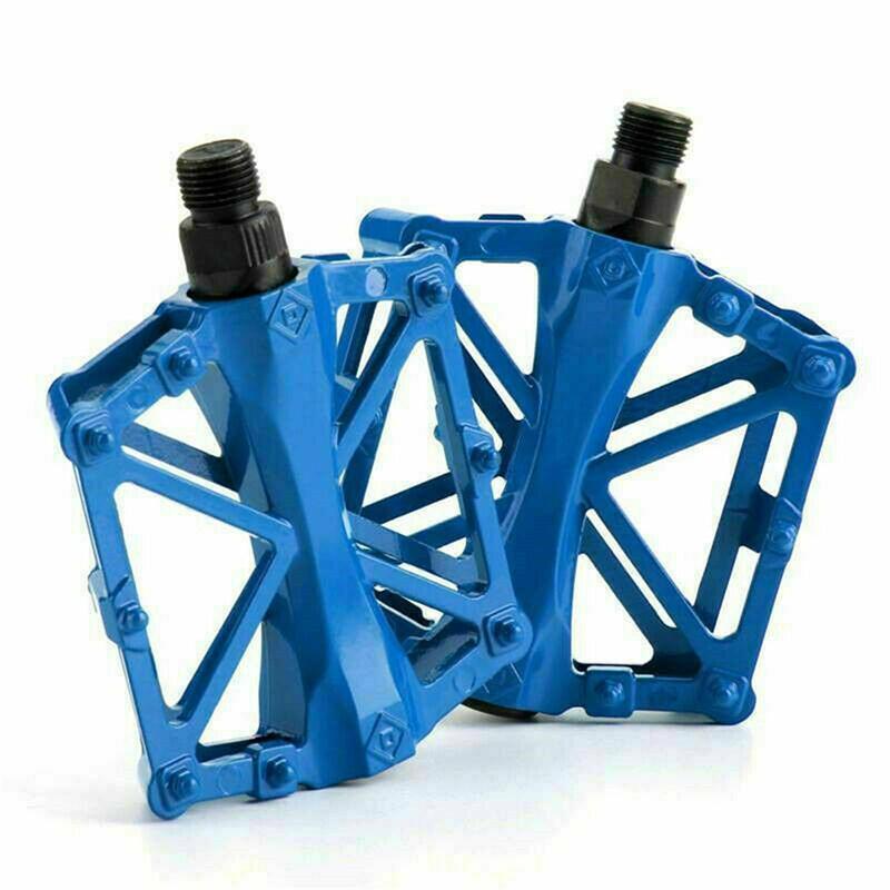 Bike Pedals Alloy Mountain Road MTB Colored Bicycle Nonslip Cycling Pedals 9/16" - Green.