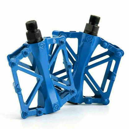 Bike Pedals Alloy Mountain Road MTB Colored Bicycle Nonslip Cycling Pedals 9/16" - Green.