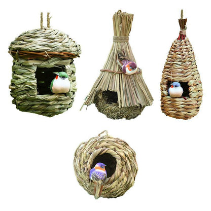 Qttie Bird Nest Breeding Box House Bed Cage Hut Cave Canary Finch Budgie Parrot - Ball