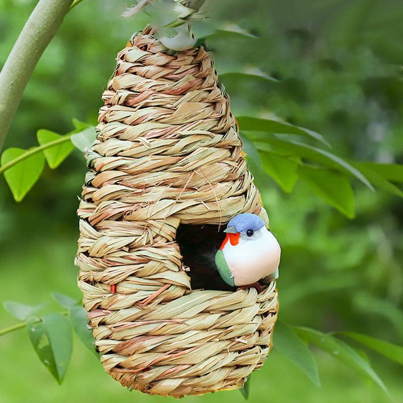 Qttie Bird Nest Breeding Box House Bed Cage Hut Cave Canary Finch Budgie Parrot - Ball