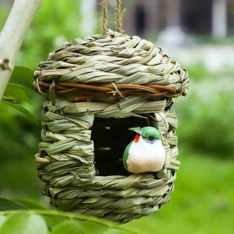 Qttie Bird Nest Breeding Box House Bed Cage Hut Cave Canary Finch Budgie Parrot - Ball