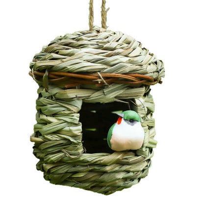 Qttie Bird Nest Breeding Box House Bed Cage Hut Cave Canary Finch Budgie Parrot - Ball