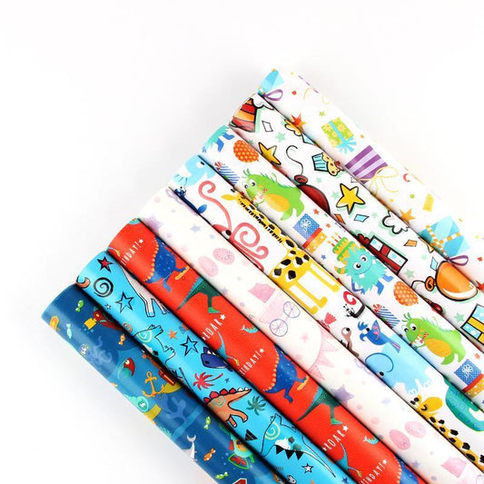 20pcs Cute Animal Cartoon Gift Wrapping Paper for Toys Bookskin and Crafts - Cute smiley face-20PCS