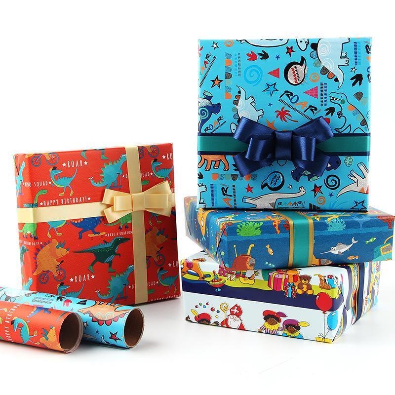 20pcs Cute Animal Cartoon Gift Wrapping Paper for Toys Bookskin and Crafts - Ice cream-20PCS