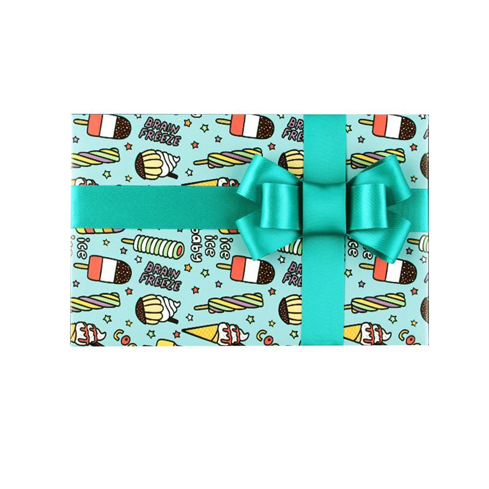 20pcs Cute Animal Cartoon Gift Wrapping Paper for Toys Bookskin and Crafts - Striped Birthday-20PCS