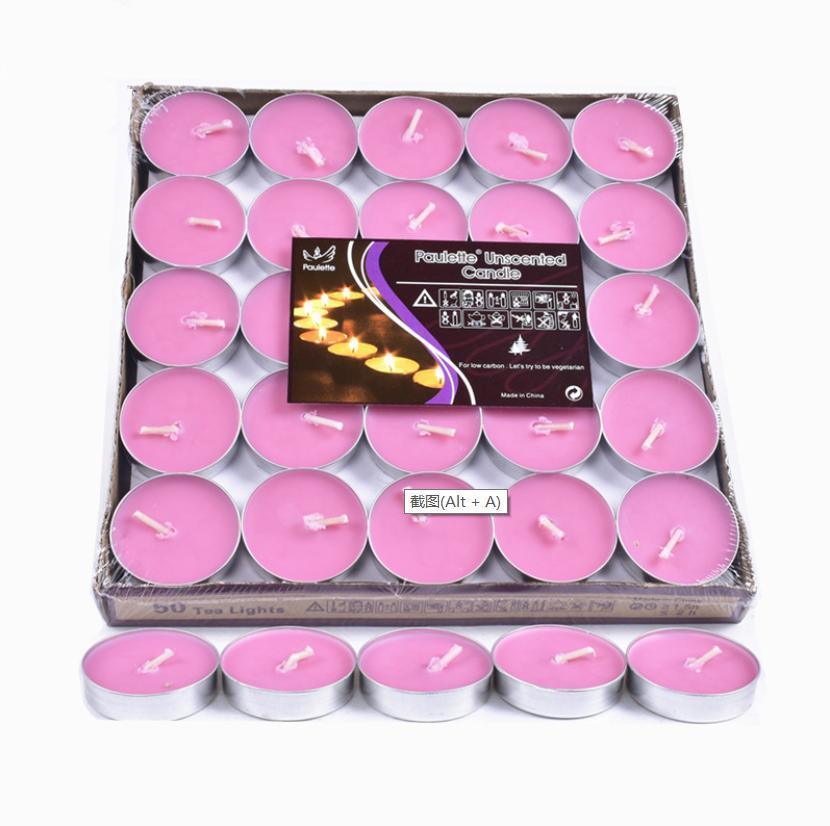 Tealight Candles 10 or 50 Pack Unscented Long Burning for Wedding Party Decor - Blue- 2 Hours10PCS